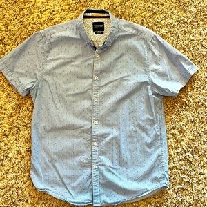 Denim & Flower Blue Short Sleeve Button Down Slim Fit